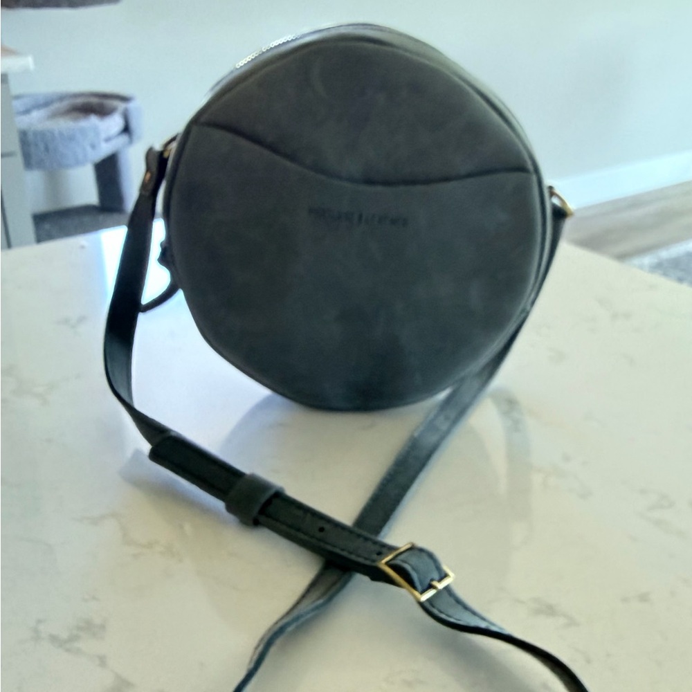 Portland Leather Large Circle Crossbody - NWOT - Storm